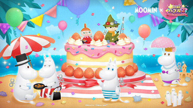 「LINE バブル2」、『ムーミン』とのコラボレーション開始！