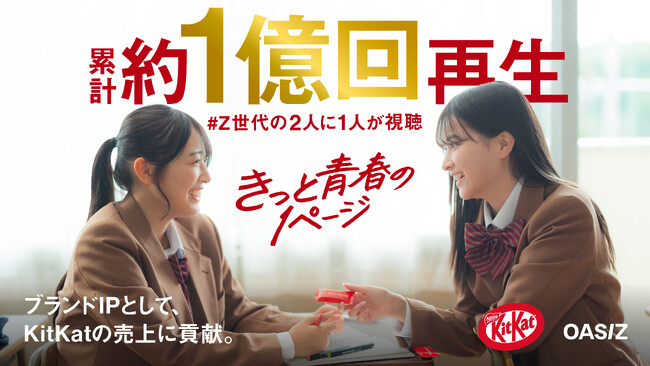 OASIZ、TikTokアカウント『きっと青春の1ページ』により、「キットカット」の売上増加に貢献