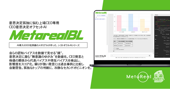【メタリアル・グループ】CEO意思決定オフセットAIエージェント「Metareal バイアスレンズ(Metareal BL)」7/25提供開始
