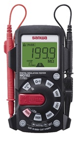 6レンジ式デジタル絶縁抵抗計「MG102」を販売開始　作業服の胸ポケットに収まるコンパクトサイズ