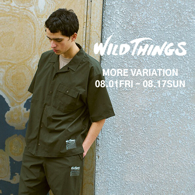 WILD THINGS（ワイルドシングス）期間限定で25SSのモアバリエーションをUNBY STOREにて開催。オリジナル手ぬぐいのノベルティーも。