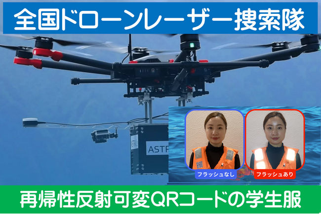 「再帰性反射QRコードの学生服」南海トラフ大地震に備えて全国に普及！