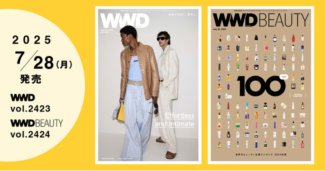 2026年春夏メンズトレンド詳報 酷暑のスタイルはもっと自由に、親密に【WWDJAPAN BEAUTY付録：毎年恒例、2024年版 世界のビューティ企業ランキングTOP100】