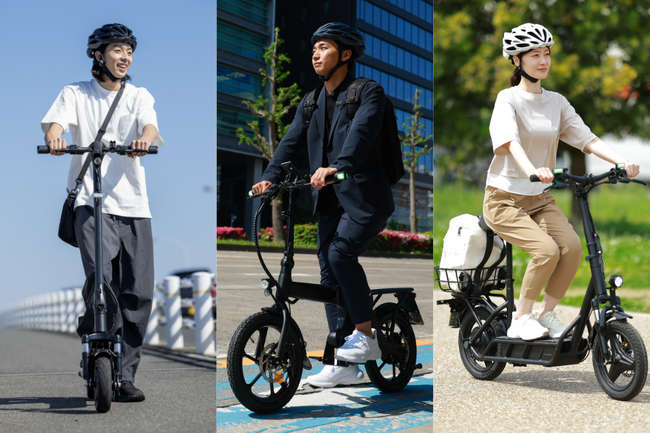 移動の常識が変わる。次世代モビリティ、始動　「特定小型原動機付自転車」キックスケータータイプ・自転車タイプ・スクータータイプの3タイプを全国のスポーツデポにて順次発売
