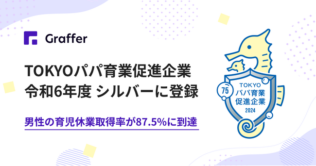 グラファー、「TOKYOパパ育業促進企業」令和6年度シルバーに登録