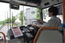 実車研修中の様子(伊井運転士) 実車研修中の様子(伊井運転士)