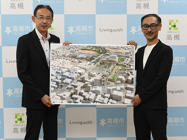 高槻城公園北エリアに飲食店を出店するオペレーションファクトリーが市長を訪問