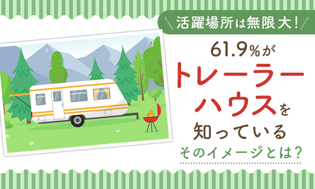 【活躍場所は無限大！】61.9%が「トレーラーハウスを知っている」そのイメージとは？