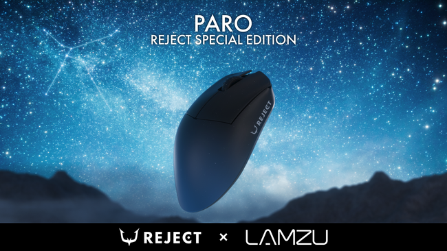 【REJECT GEAR】LAMZUとコラボレーションしたワイヤレスゲーミングマウス「REJECT x LAMZU PARO 8K REJECT SPECIAL EDITION」8月1日(金)販売開始