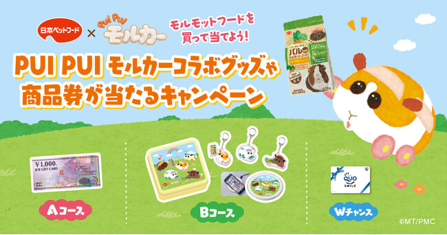 PUI PUI モルカー×日本ペットフード コラボキャンペーン！モルモットフードを買って《モル缶》を当てよう！