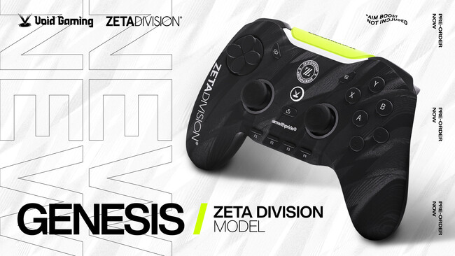 ZETA DIVISION × Void Gaming コラボコントローラーの予約開始、及びスポンサー契約締結を発表