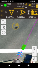 AR杭打ち誘導画面 AR杭打ち誘導画面