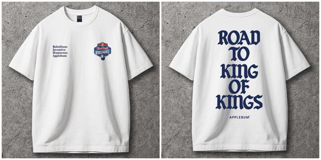 ヒップホップの頂点を目指せ！APPLEBUMによるRed Bull Roku Maru & KING OF KINGSトリプルコラボTシャツ登場