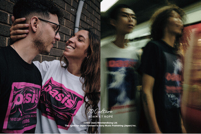 oasis　10Culture / ADAM ET ROPE'の25SS新作Tシャツ第二弾が登場！ツアーポスターのアートワークを使用した全6柄で展開
