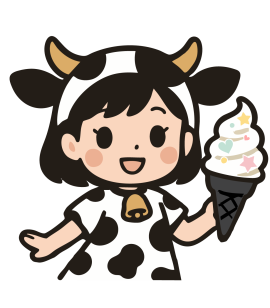 「那須高原“しろくろみるく”ソフトクリーム」イメージキャラクター「そふ子」