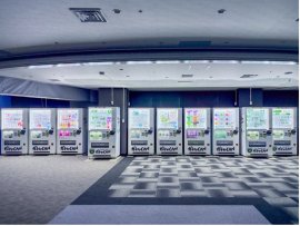 阪神高速泉大津パーキングエリア(海側)11階展望ルームに設置されたガチャCAN