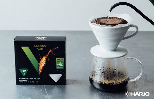 スペシャルティコーヒーの魅力を、余すことなく一杯に。高速抽出を実現した、ペーパーフィルター「V60 コーヒーペーパーフィルター・メテオ」HARIOより新登場