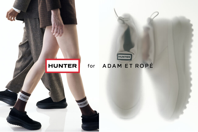 HUNTERとADAM ET ROPE'の2025AWコラボレーション！耐久性の高いシューズと2パックソックスをラインアップ。