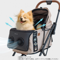 10月まで残暑長引く傾向(※1) 暑さが苦手なペットのためのカート専用送風機付きシート『マルニ デュオクール』2025年8月中旬 新発売