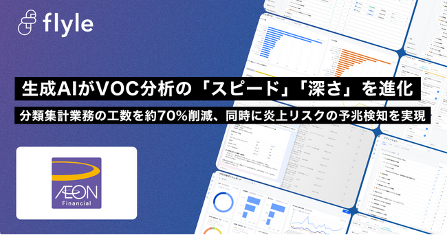イオンフィナンシャルサービス株式会社が、AIインサイト分析プラットフォーム「Flyle」を導入・運用開始