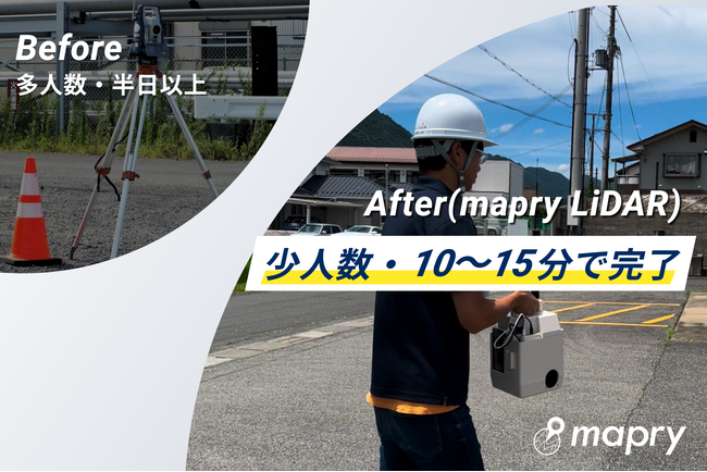 4000平方メートル 規模の測量も10～15分に。3Dヘルマート変換で補正も可能なLiDAR SLAM機器「LA01-2」「LA03-2」で測量作業を効率化