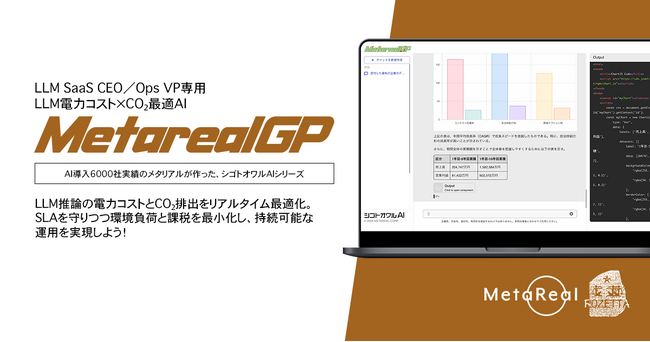 【メタリアル・グループ】LLM電力コスト×CO2最適AIエージェント「Metareal グリーンプロンプト(Metareal GP)」8/13提供開始