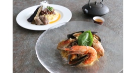 秋に愉しむホテルの冷やし麺「海鮮とトマトの冷製和え麺」「秋茄子と和牛サーロインのピリ辛和え麺」9/1～10/31に提供