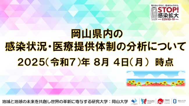 【岡山大学】岡山県内の感染状況・医療提供体制の分析について(2025年8月4日現在)
