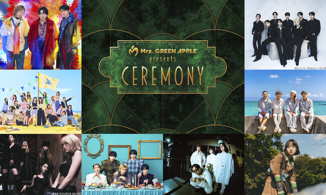 新しいエンタテインメントショー「Mrs. GREEN APPLE presents 『CEREMONY』」のオールラインナップとWOWOWでの放送・配信日時が9/14(日)午後8：00からに決定！