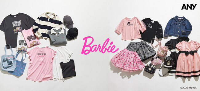 『ANY』が世界一有名なファッションドール「Barbie(TM)」との限定企画 全11アイテムを8月18日（月）発売