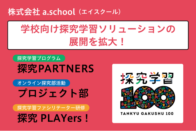 探究学習のa.school（エイスクール）が学校向け探究学習ソリューションの展開を拡大