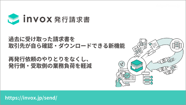 「invox発行請求書」、過去の請求書を取引先が自らダウンロードできる新機能をリリース