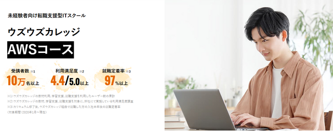 未経験者向け転職支援型ITスクールのウズウズカレッジ、「AWSコース」を新設／クラウドエンジニアのキャリア実現まで徹底サポート