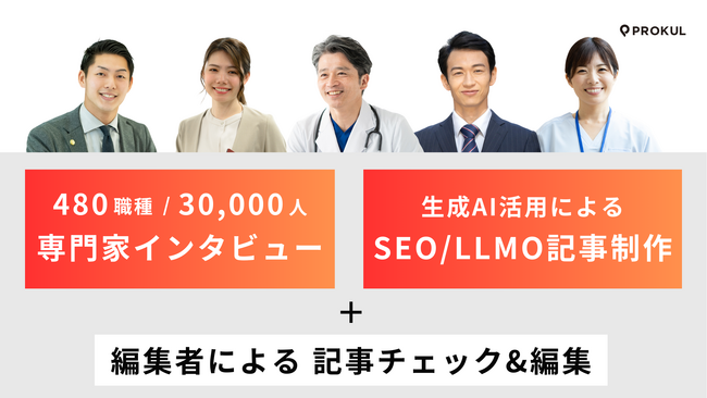 「生成AI×480職種の専門家によるSEO/LLMO記事制作サービス」をリリース～ブランド認知と信頼獲得、そして「AIに引用される力」をすべてのコンテンツに～