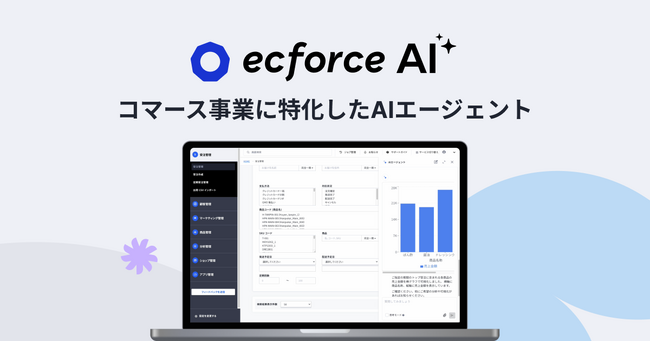 統合コマースプラットフォーム「ecforce」、コマース事業に特化したAIエージェント「ecforce AI」を無償で提供開始