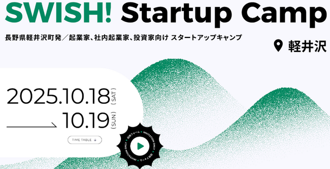 長野・軽井沢の自然で原点に返る、スタートアップキャンプ「SWISH! Startup Camp」開催決定！