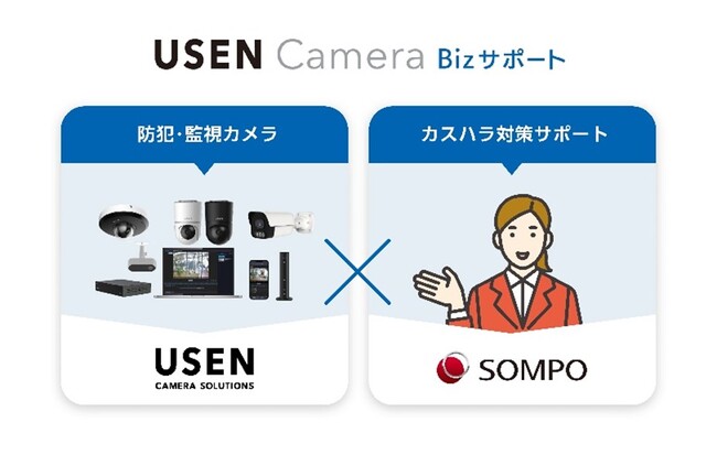 カスハラ対策を万全に！防犯・監視カメラ×専門的なサポートで安心「USEN Camera Biz サポート」提供開始