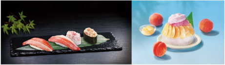 夏のごちそうは“豪華カニ商品×ひんやりスイーツ”で決まり！
「極上かに」フェア
桃をふんだんに使用したかき氷「とろける白桃氷」が新登場！
―8月22日（金）から期間・数量限定で開催（※1）―
