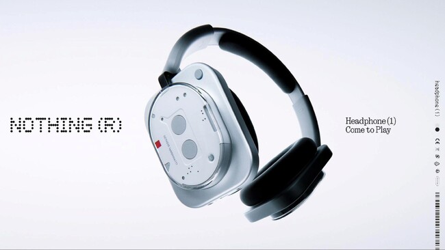 Nothing、Headphone (1)を発表みんなを振り向かせるデザイン、原音に忠実なサウンド