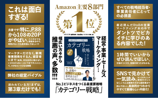 【大賞受賞】翔泳社主催「実務者が選ぶマーケティング本大賞2025」『急成長企業だけが実践するカテゴリー戦略』