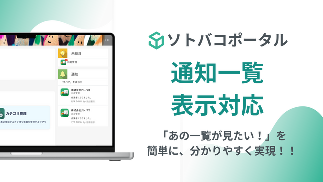 各ユーザーごとに対応!通知一覧で確認漏れをなくして大幅に業務改善!