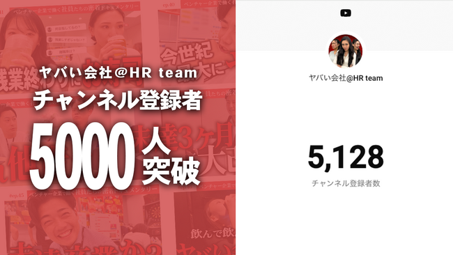 ヤバい会社＠HR team」登録者数 5,000 人突破！ ～共感とリアルを届けるドキュメンタリー番組～