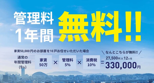 【三和エステート】管理戸数10,000戸到達記念！管理料1年間無料キャンペーンを実施！