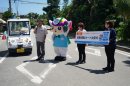 沖縄県多良間村での自動運転カート出発式