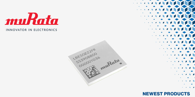 マウザー、村田製作所のType 2FRホストレス トライラジオモジュールの取り扱いを開始