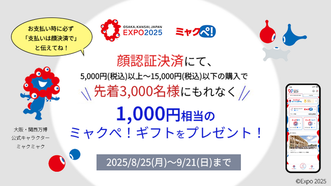 NEC、大阪・関西万博会場内での顔認証決済利用促進に向けて「未来を体験！顔認証決済お試しキャンペーン」を実施！