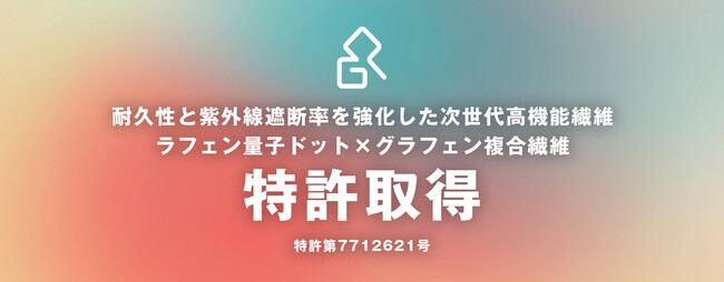 グラフェン量子ドット×グラフェン複合繊維（紫外線遮断性・耐久性を強化した次世代高機能素材）の特許取得のお知らせ