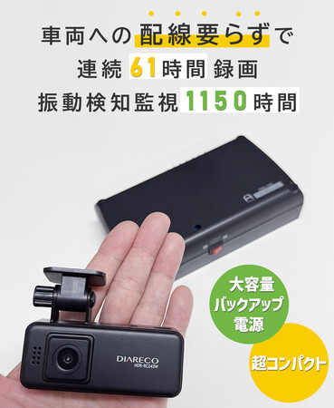 ドライブレコーダーを充電して動かす。バックアップ電源セットのコンパクトドライブレコーダーをMakuakeプロジェクトにて先行予約開始