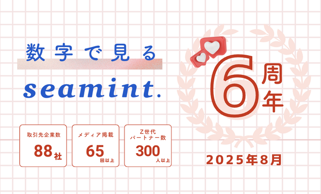 Z世代起点の企画・マーケティングとデザイン事業を手がける株式会社seamint.が創業6周年「数字で見る seamint. 2025」を公開