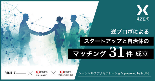 「ソーシャルXアクセラレーション powered by MUFG」 逆プロポによるスタートアップと自治体のマッチング31件が成立！